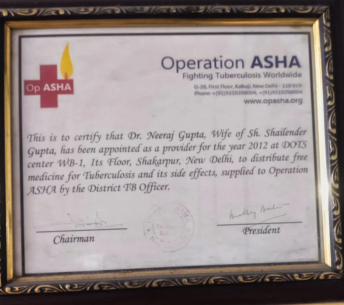 Operation ASHA — TB DOTS Provider (2012)