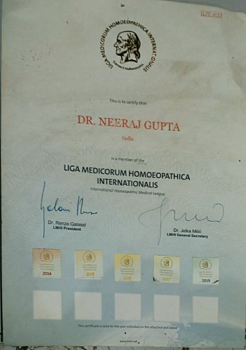 LMHI Membership Certificate